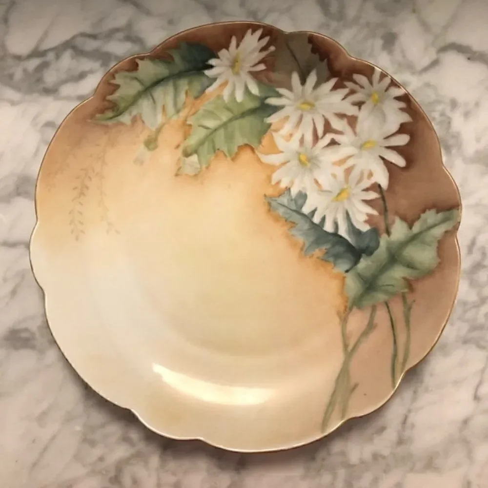 Vintage Bavaria Floral Hand Painted Plates